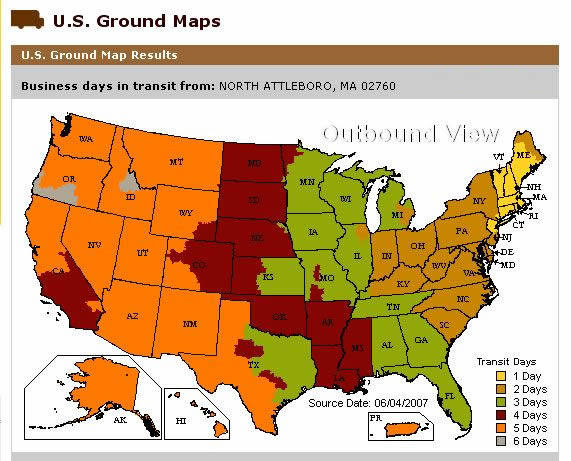 UPS Transit Map