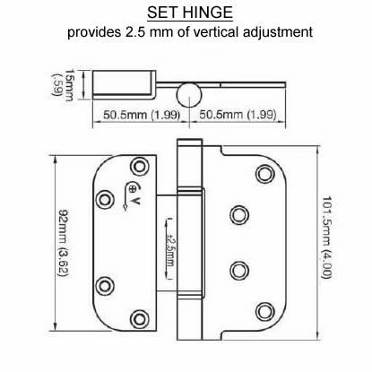 Hoppe Set Hinge Diagram