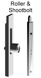 Roller + Shootbolt locking hardware