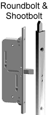 Roundbolt + Shootbolt locking hardware