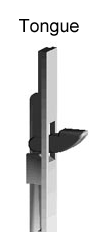 Tongue locking hardware