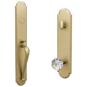 H11 Full Escutcheon Handleset with K4 R3 interior trim French Gold