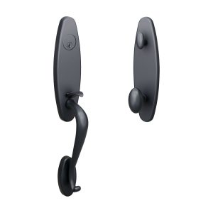 H2 Half Escutcheon Handleset with K1 R1 interior trim