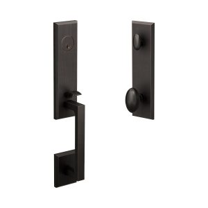 H6 Half Escutcheon Handleset with K1 R2 interior trim Tuscan Bronze