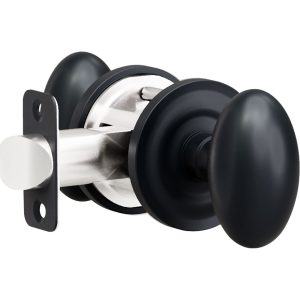 K1 R1 Black Privacy Bed/Bath Decorative Door Knob
