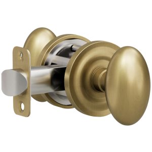 K1 R1 French Gold Privacy Bed/Bath Decorative Door Knob