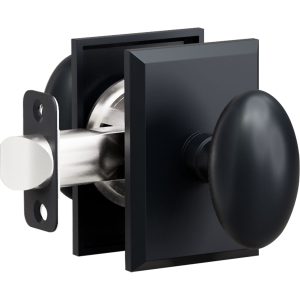 K1 R2 Black Privacy Bed/Bath Decorative Door Knob
