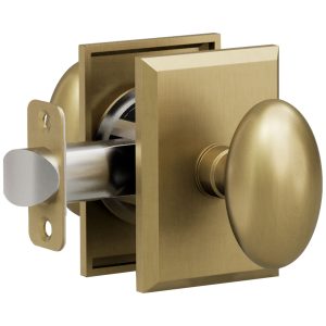 K1 R2 French Gold Privacy Bed/Bath Decorative Door Knob