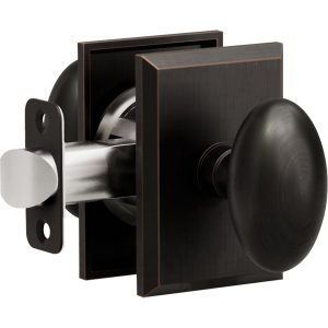 K1 R2 Tuscan Bronze Privacy Bed/Bath Decorative Door Knob
