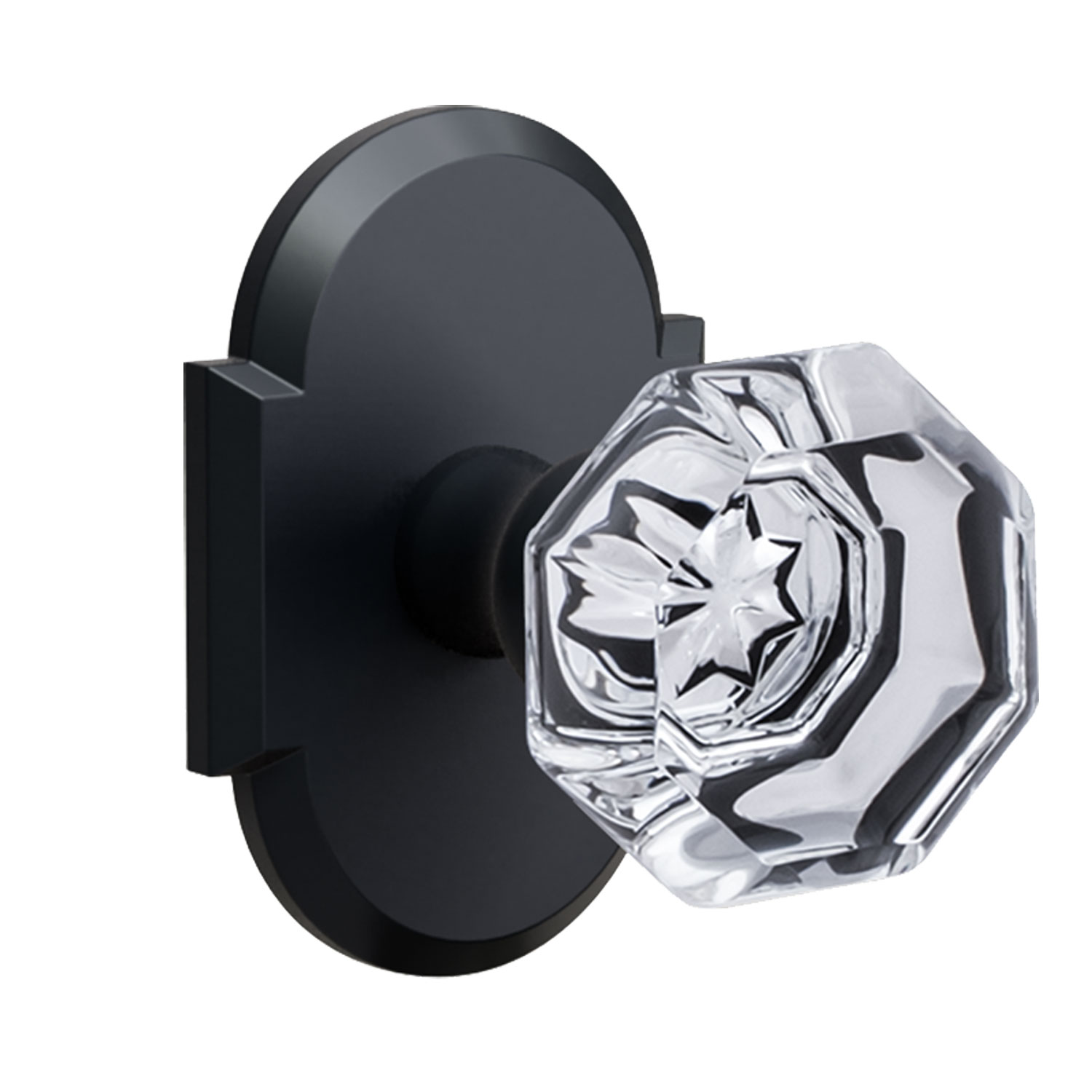 K4 R3 Black Half Dummy Decorative Door Knob