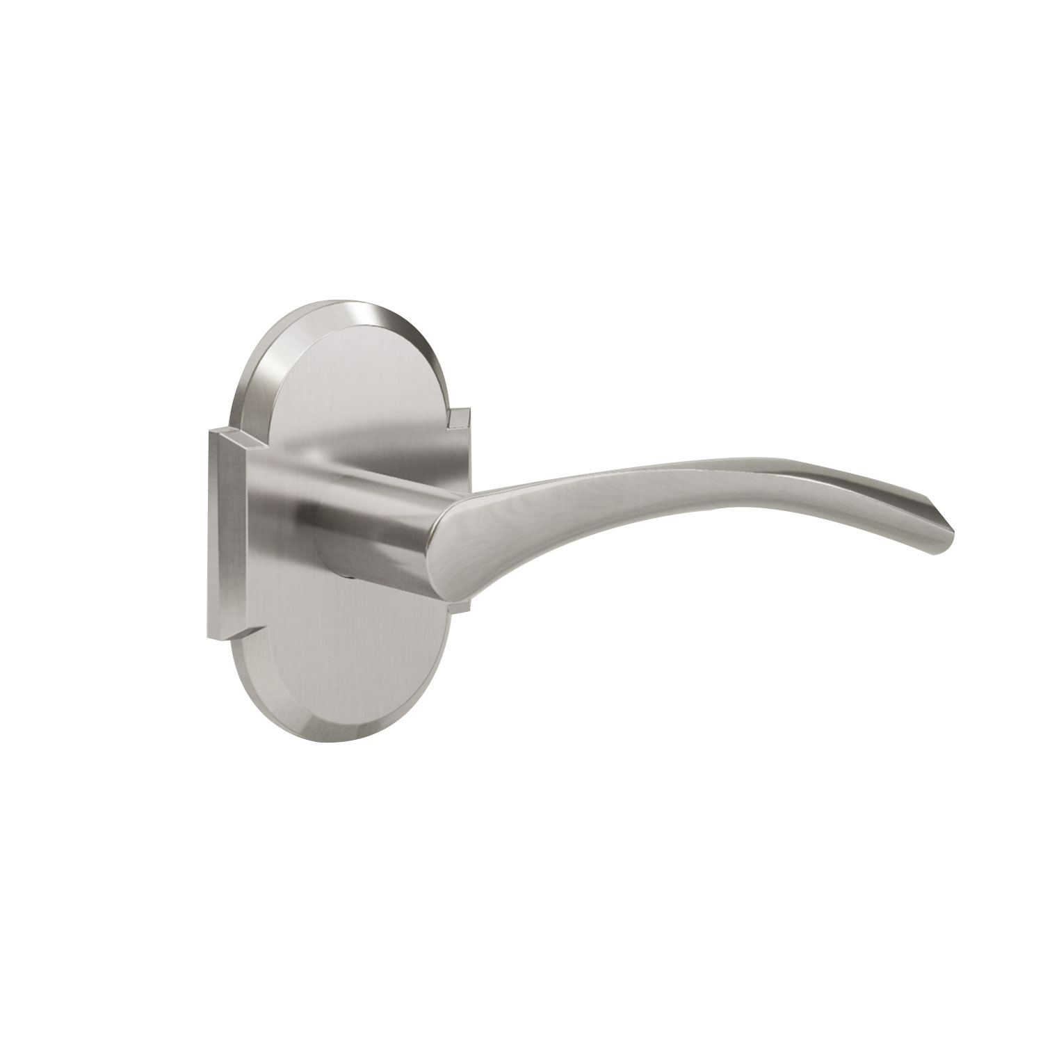 L4 R3 Satin Nickel Half Dummy Door Lever