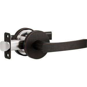 L6 R4 Tuscan Bronze Bed/Bath Privacy Door Lever