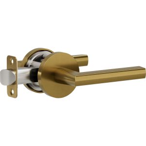 L7 R4 French Gold Bed/Bath Privacy Door Lever